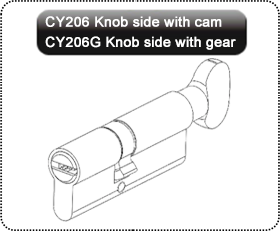 CY205/CY206/CY207 – Telescopic pin Cylinder
